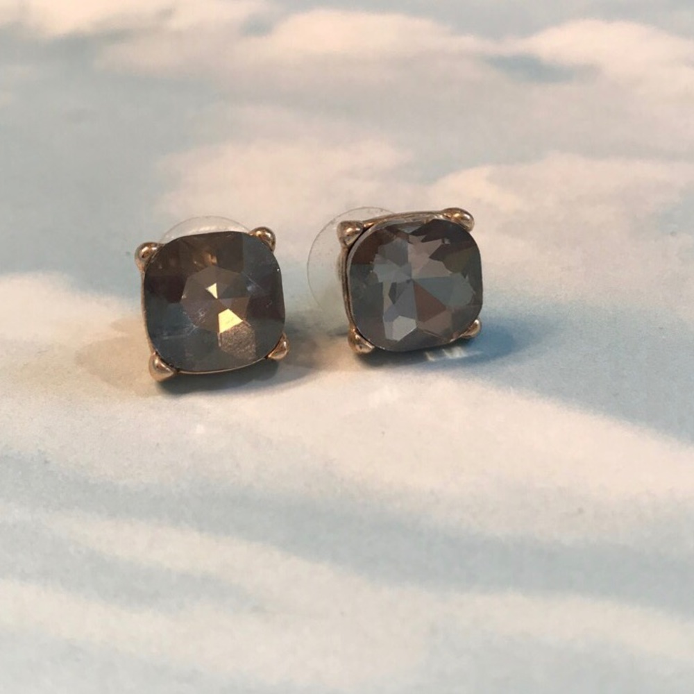 Grey and gold earrings